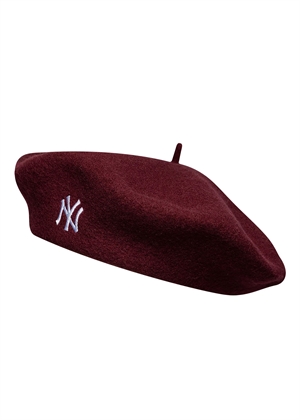 Wool script beret New York Yankees Bordeaux New Era